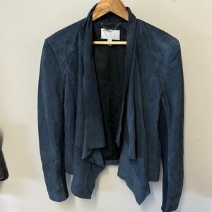 Muubaa Napalon Black Suede Leather Waterfall Biker